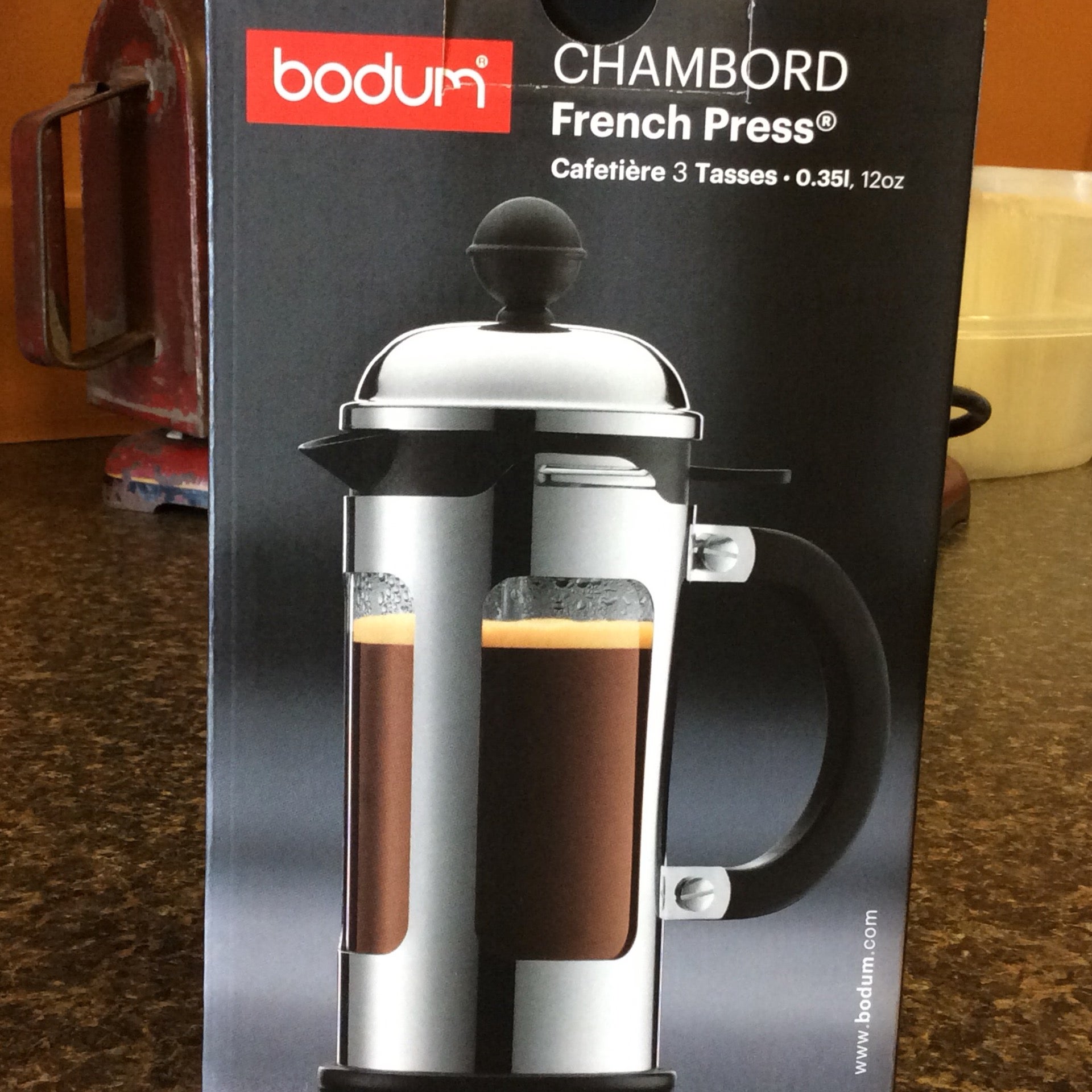 Bodum Chambord 2-Cup Chrome French Press Coffee Maker